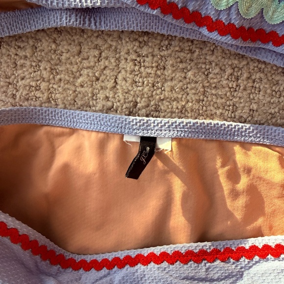 J Crew Blue One Shoulder Ric Rac Bikini - Picture 4 of 6